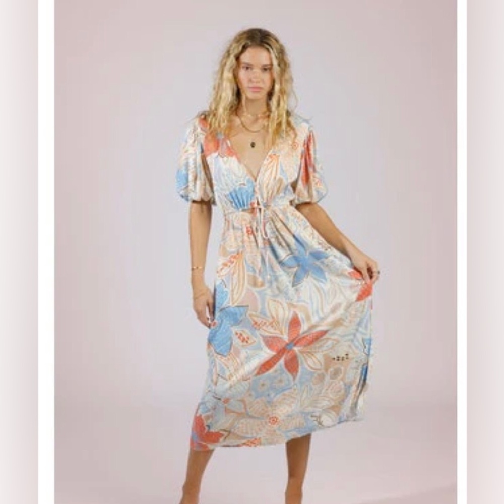 BOG. Collective Band of the Free Ibarra Flora Midi Dress multi sizes New!